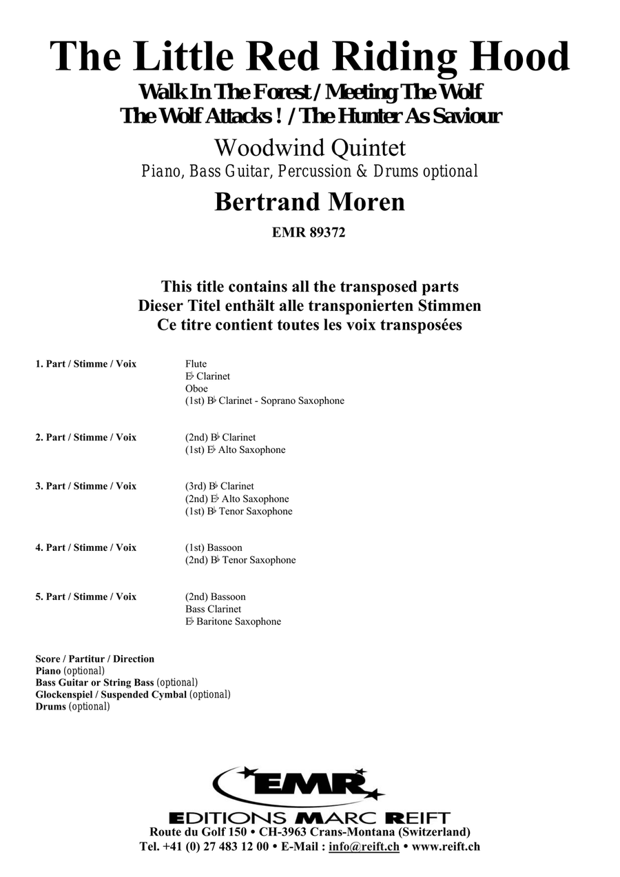 The Little Red Riding Hood Woodwind Quintet scores gallery preview page 2
