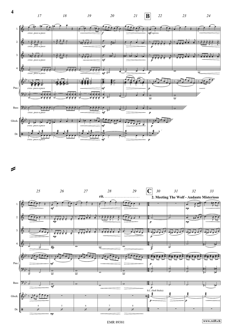 The Little Red Riding Hood Clarinet Quartet scores gallery preview page 5