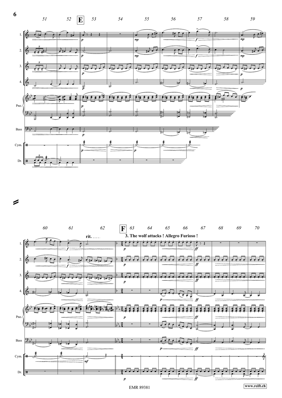 The Little Red Riding Hood Clarinet Quartet scores gallery preview page 7