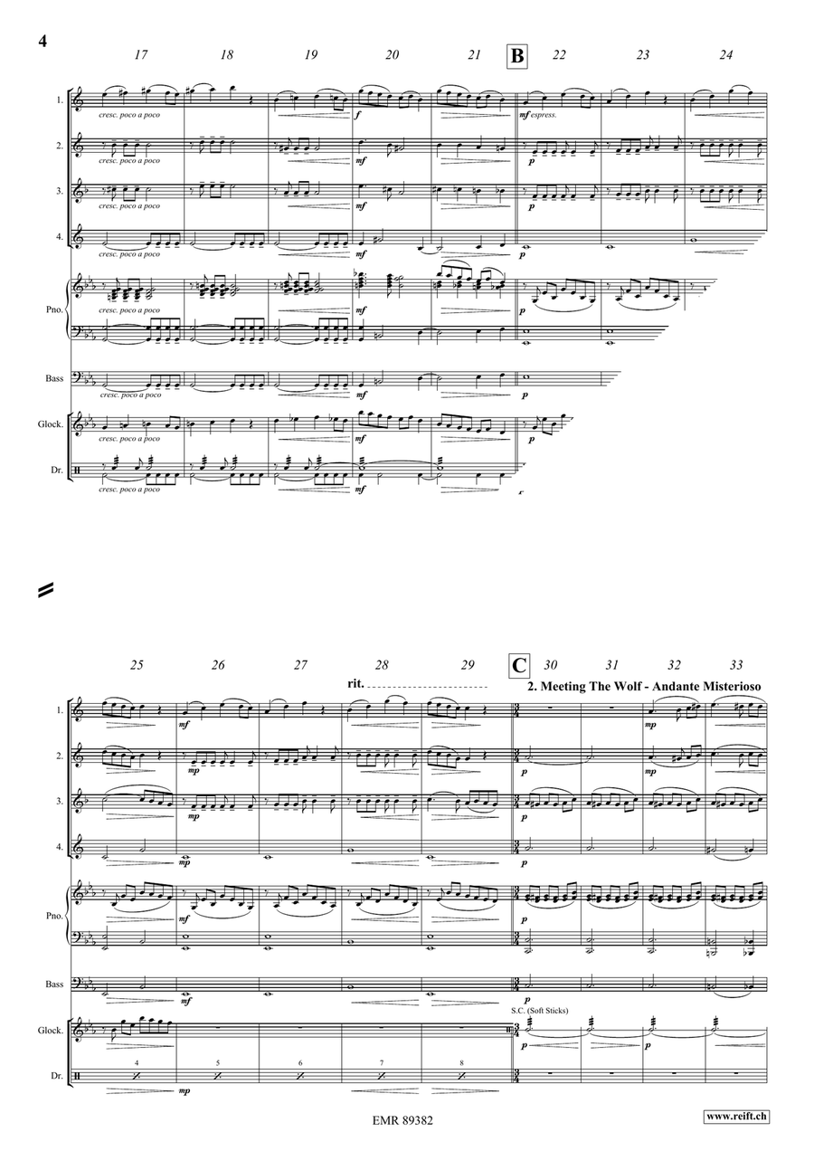 The Little Red Riding Hood Saxophone Quartet scores gallery preview page 5