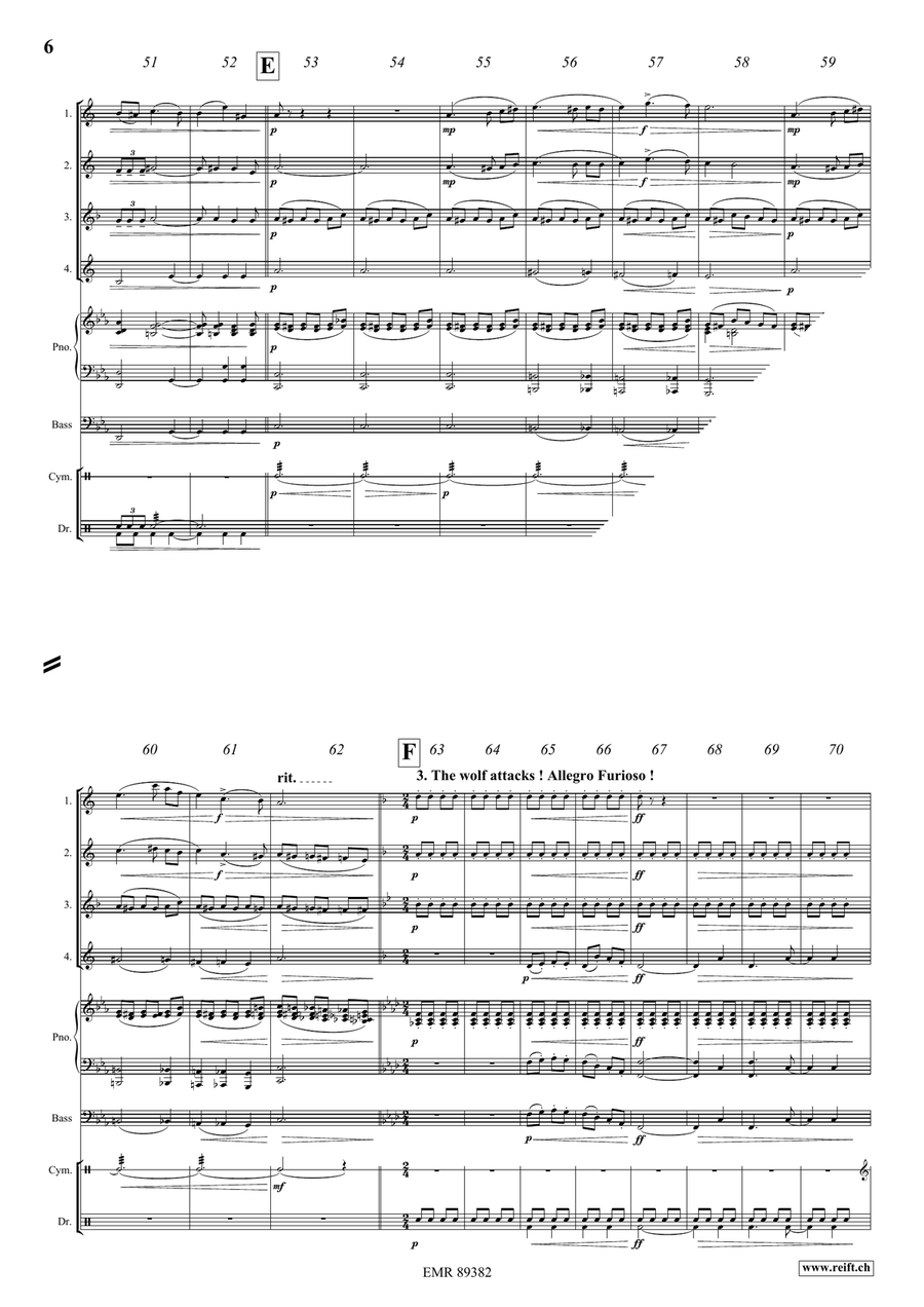 The Little Red Riding Hood Saxophone Quartet scores gallery preview page 7