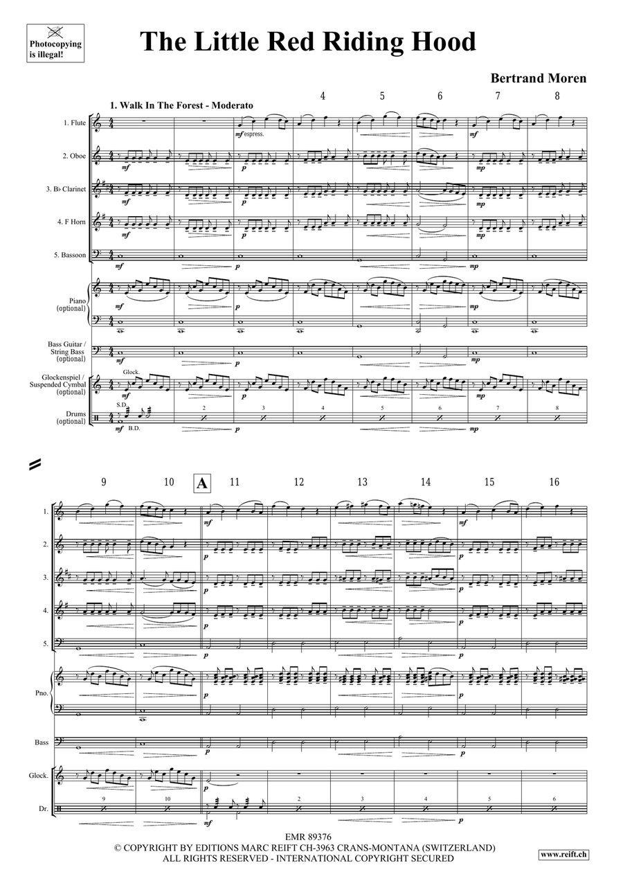 The Little Red Riding Hood Woodwind Quintet scores gallery preview page 4