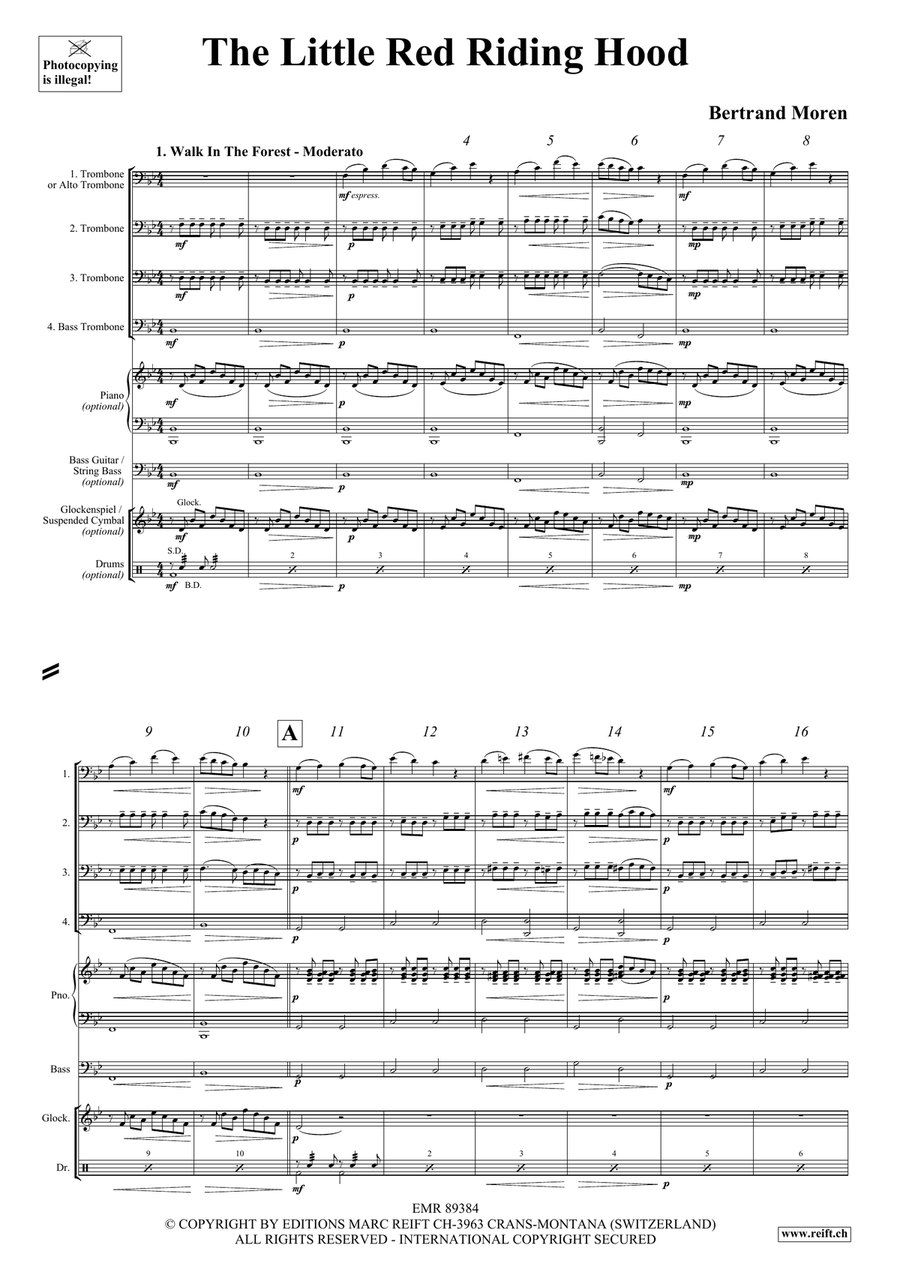 The Little Red Riding Hood Trombone Quartet scores gallery preview page 4