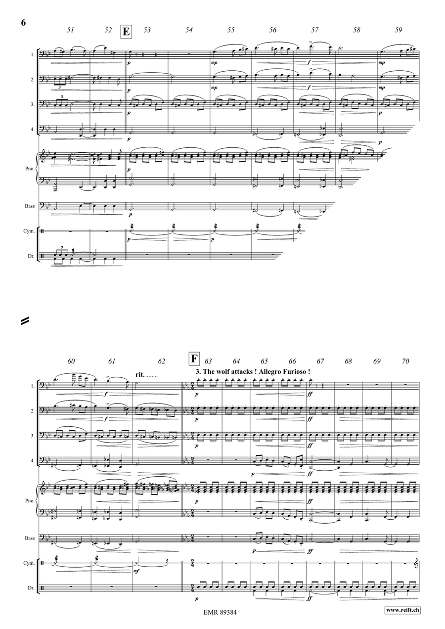 The Little Red Riding Hood Trombone Quartet scores gallery preview page 7