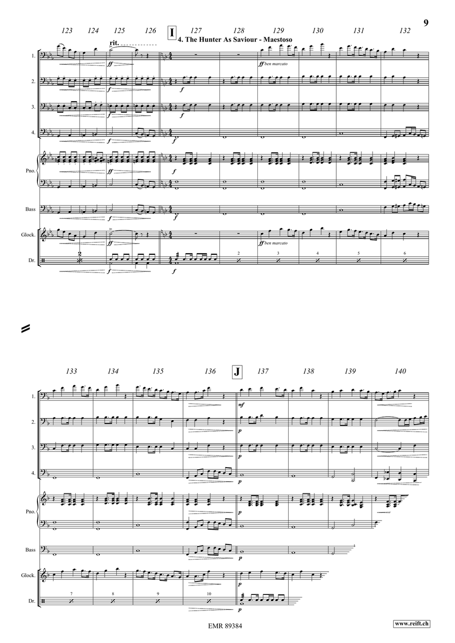 The Little Red Riding Hood Trombone Quartet scores gallery preview page 9