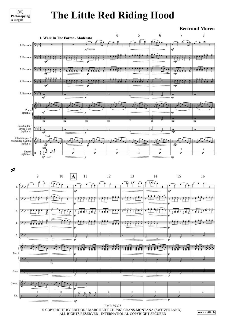 The Little Red Riding Hood Bassoon scores gallery preview page 4