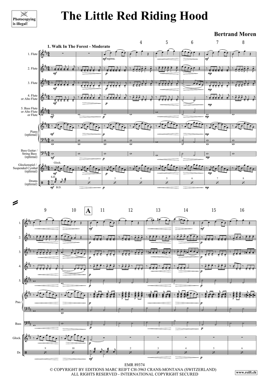 The Little Red Riding Hood Flute scores gallery preview page 4