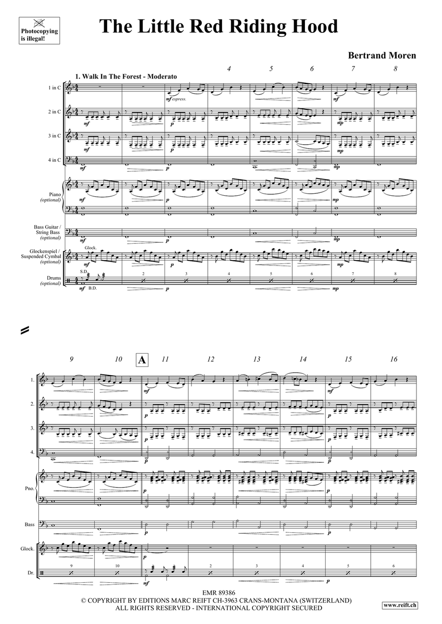 The Little Red Riding Hood Brass Quartet scores gallery preview page 4