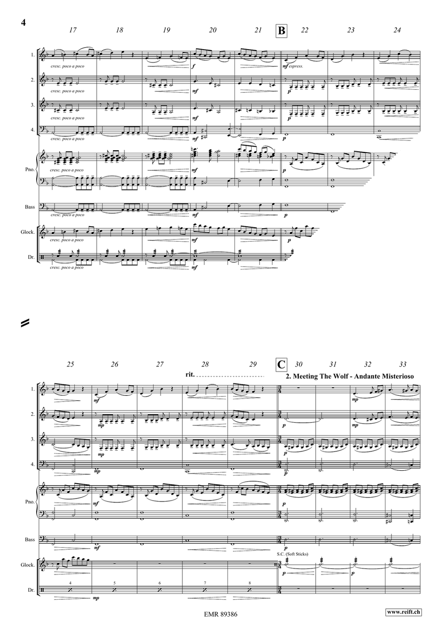 The Little Red Riding Hood Brass Quartet scores gallery preview page 5