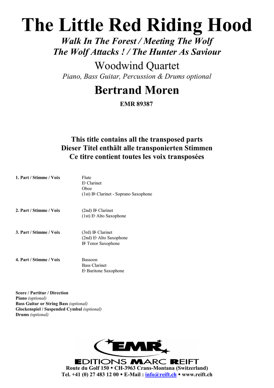 The Little Red Riding Hood Woodwind Quartet scores gallery preview page 2