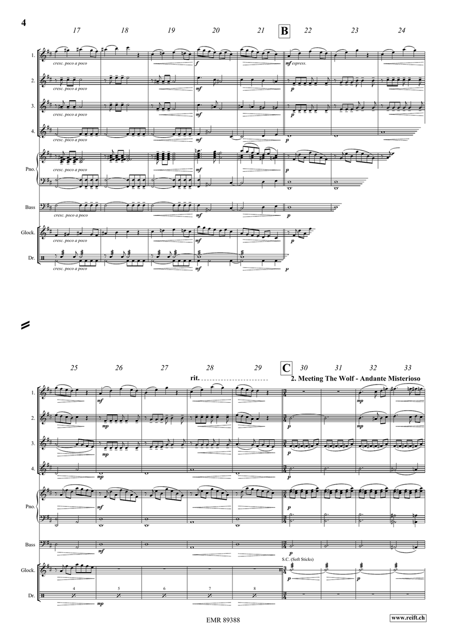 The Little Red Riding Hood Flute Quartet scores gallery preview page 5