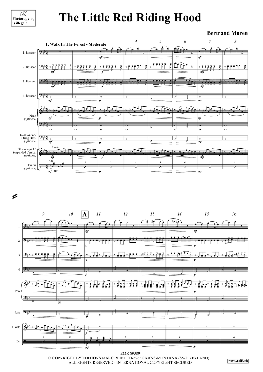 The Little Red Riding Hood Bassoon Quartet scores gallery preview page 4