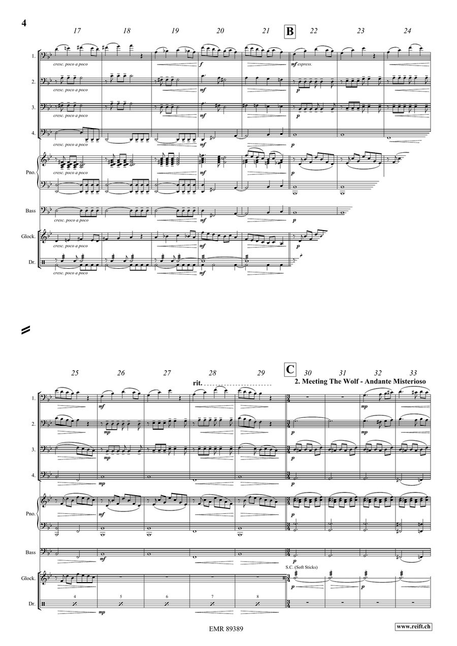 The Little Red Riding Hood Bassoon Quartet scores gallery preview page 5