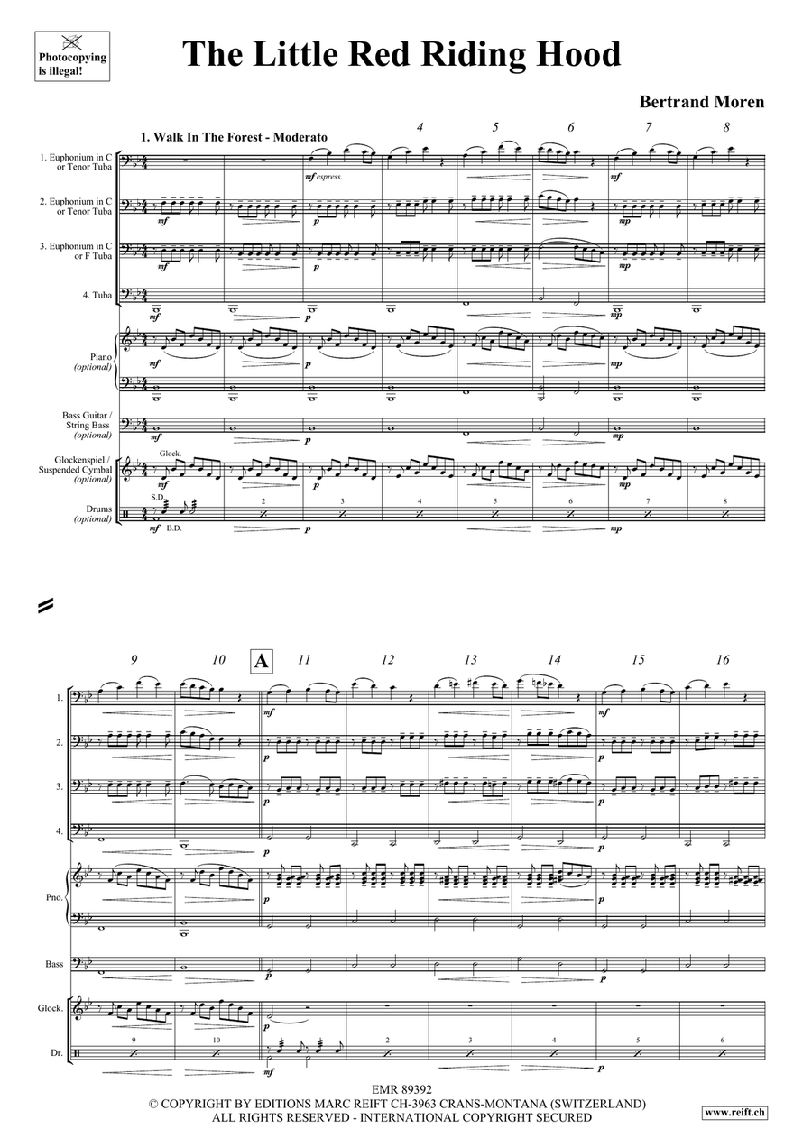 The Little Red Riding Hood Tuba Quartet scores gallery preview page 4