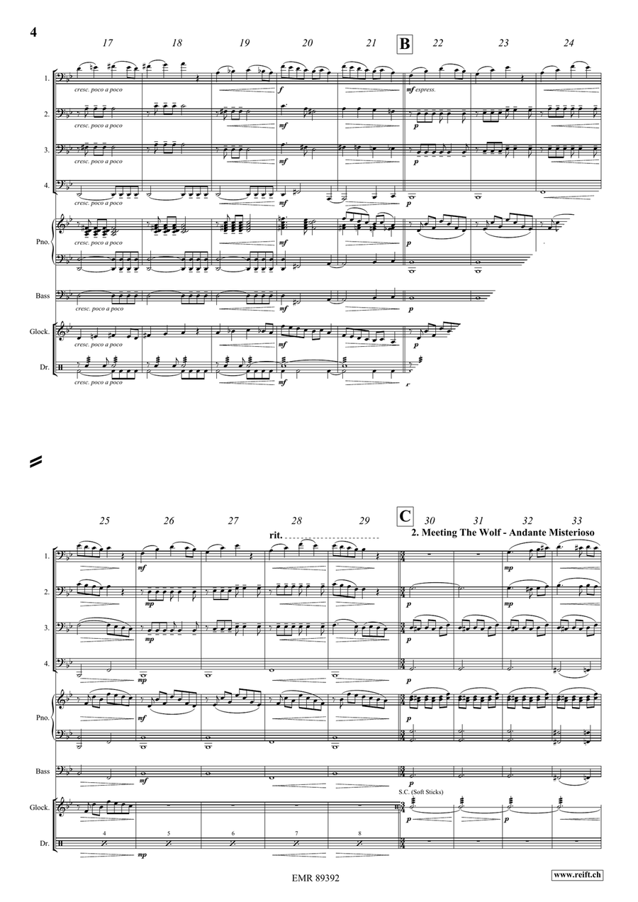 The Little Red Riding Hood Tuba Quartet scores gallery preview page 5