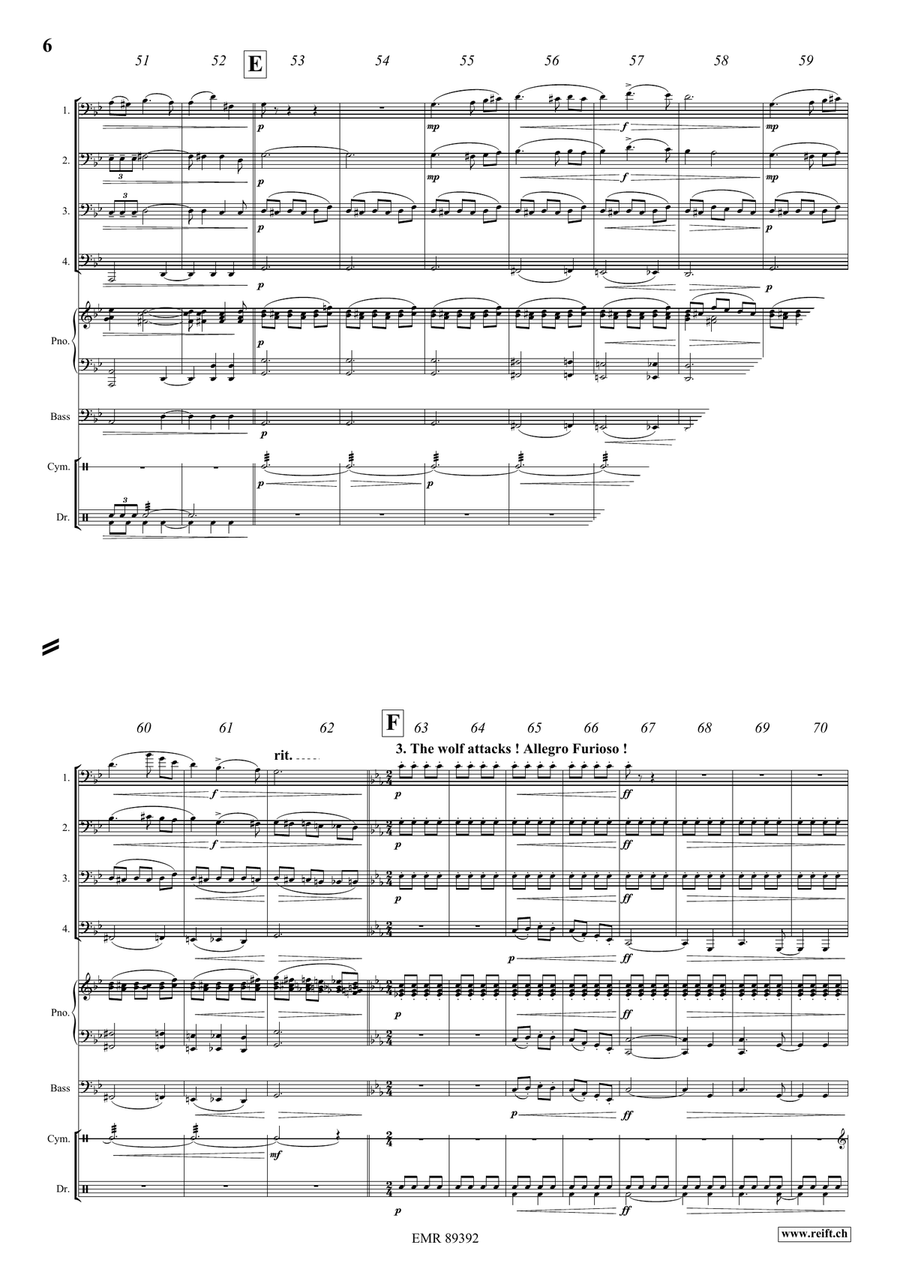 The Little Red Riding Hood Tuba Quartet scores gallery preview page 7