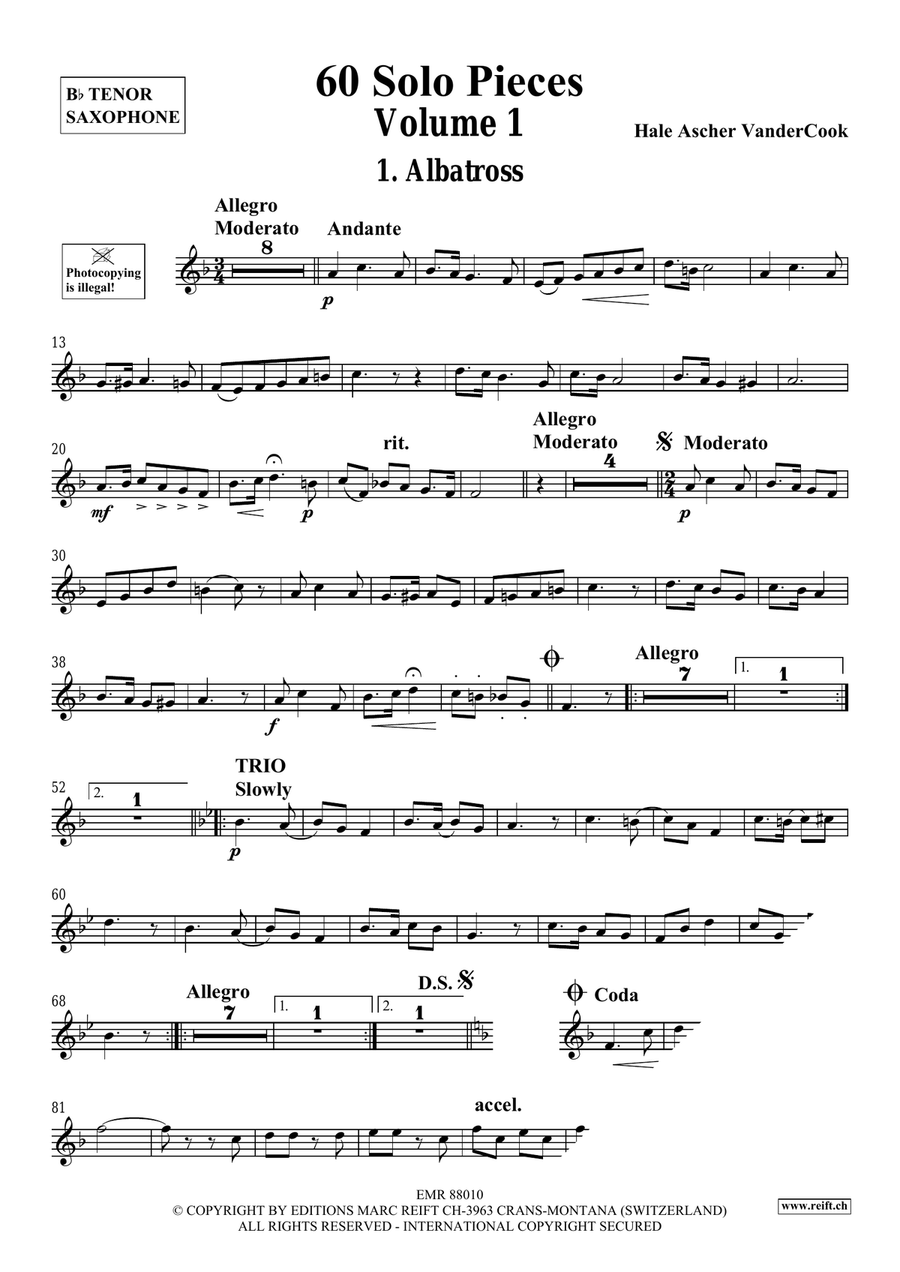60 Solo Pieces Volume 1 60 Solo Pieces Volume 1 Tenor Saxophone scores gallery preview page 4