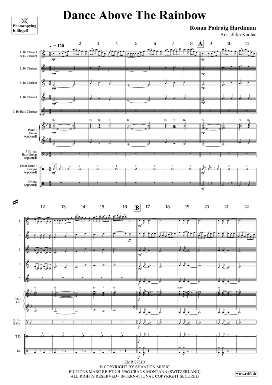 Dance Above The Rainbow Dance Above The Rainbow Clarinet Quintet scores gallery preview page 3