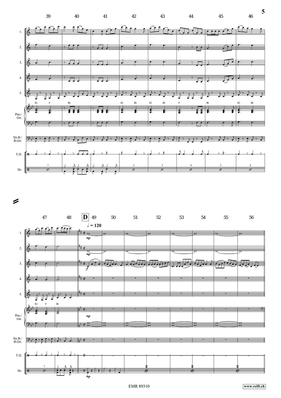 Dance Above The Rainbow Dance Above The Rainbow Clarinet Quintet scores gallery preview page 5