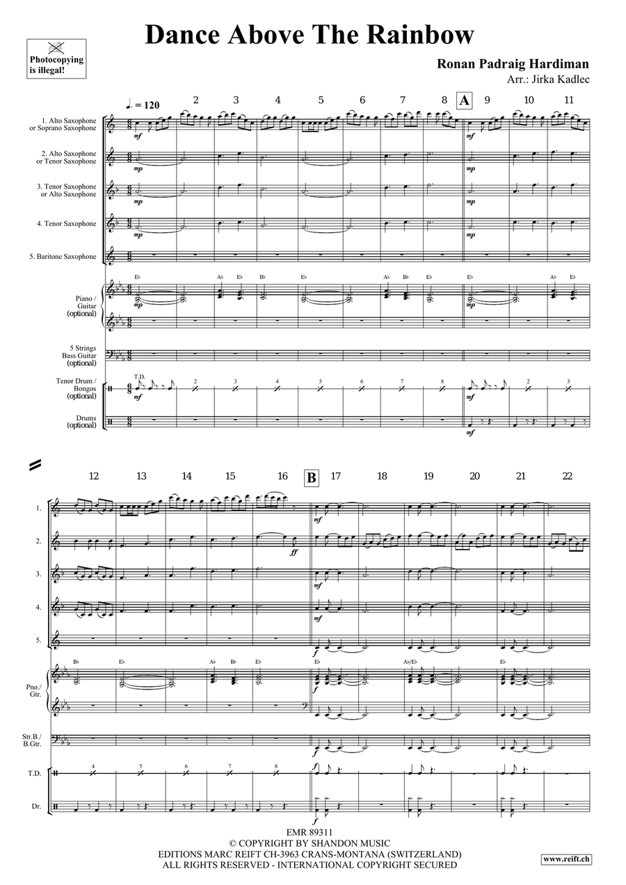 Dance Above The Rainbow Dance Above The Rainbow Saxophone Quintet scores gallery preview page 3