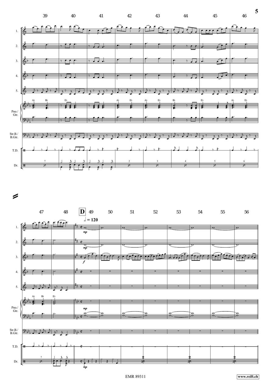 Dance Above The Rainbow Dance Above The Rainbow Saxophone Quintet scores gallery preview page 5