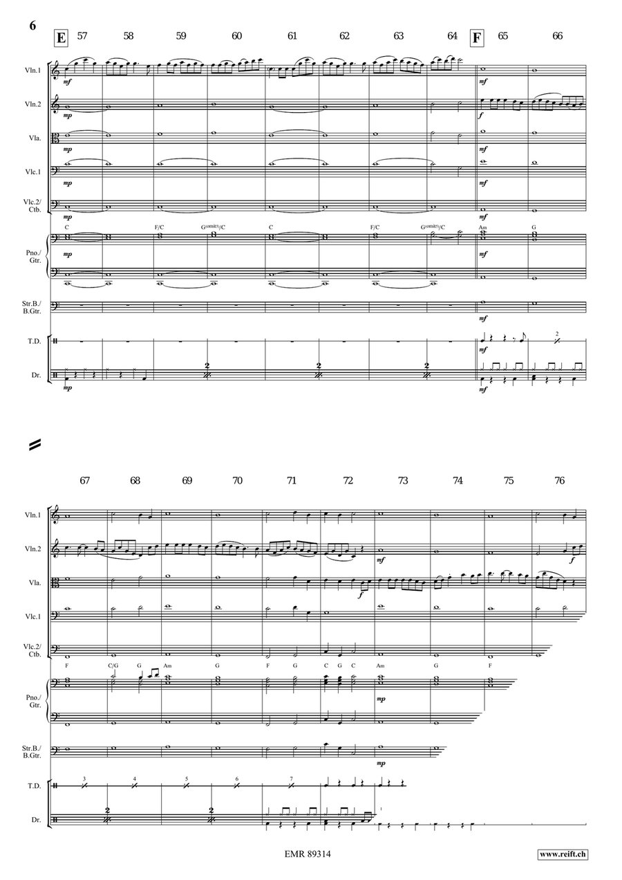 Dance Above The Rainbow Dance Above The Rainbow String Quintet scores gallery preview page 6