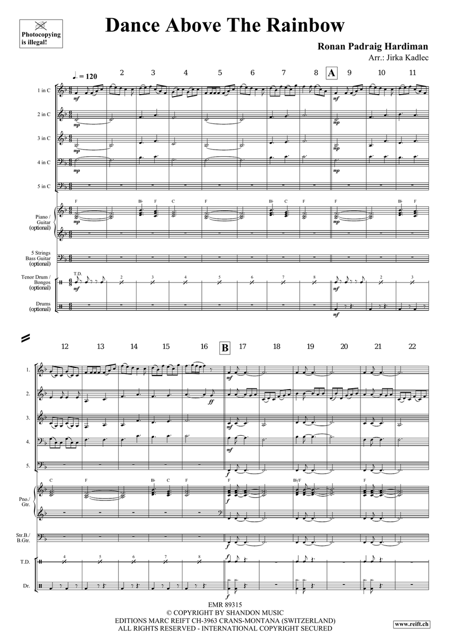 Dance Above The Rainbow Dance Above The Rainbow Brass Quintet scores gallery preview page 3