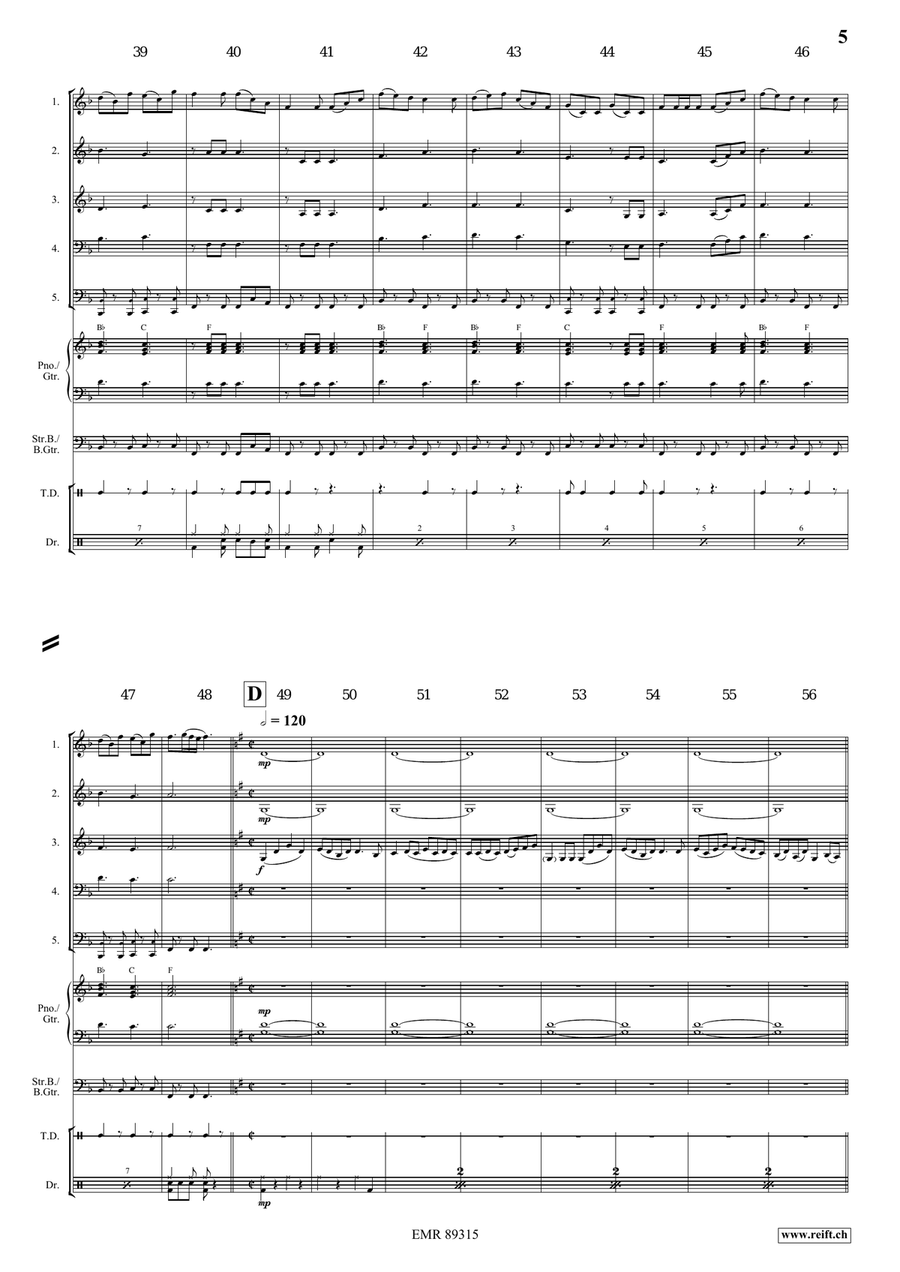 Dance Above The Rainbow Dance Above The Rainbow Brass Quintet scores gallery preview page 5