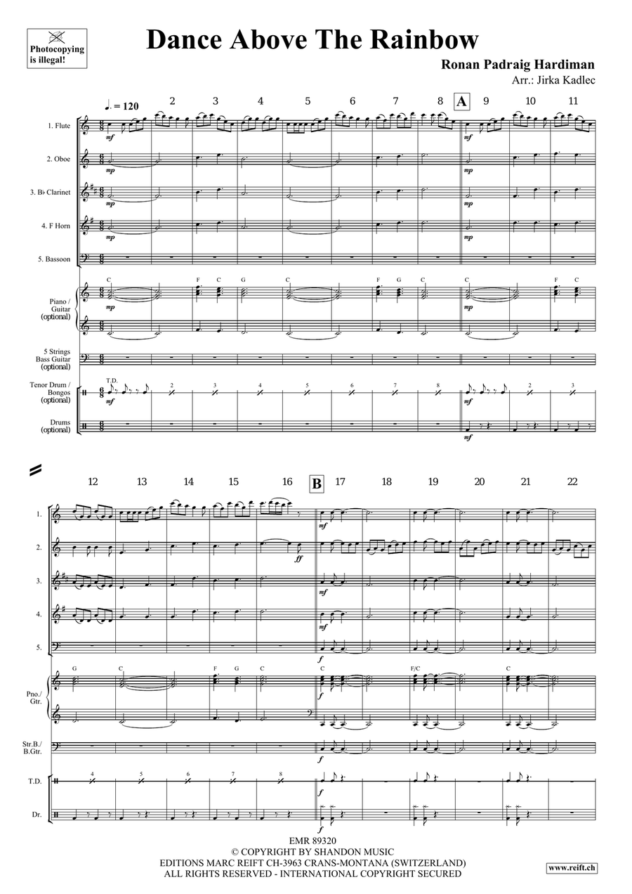 Dance Above The Rainbow Dance Above The Rainbow Woodwind Quintet scores gallery preview page 3