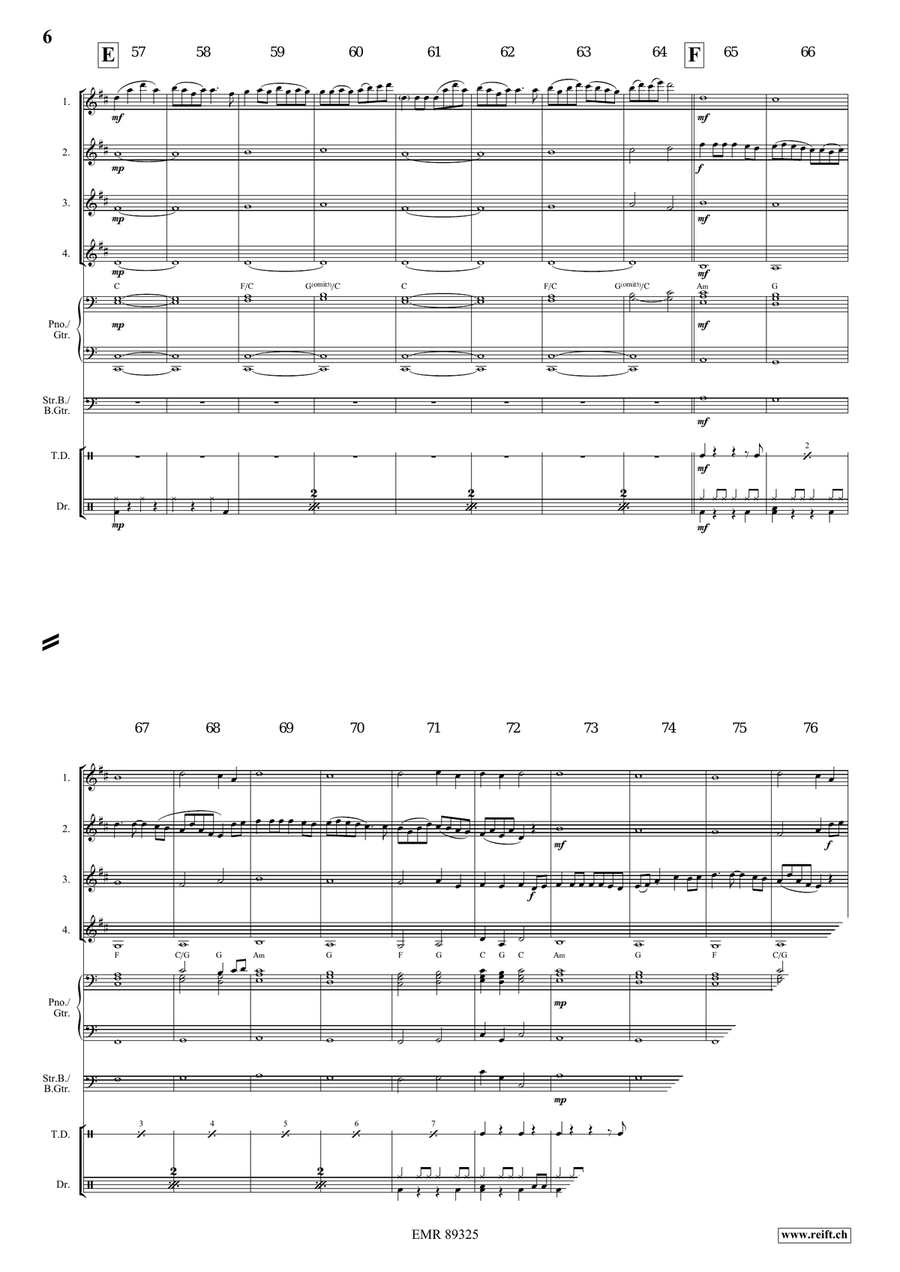 Dance Above The Rainbow Dance Above The Rainbow Clarinet Quartet scores gallery preview page 6