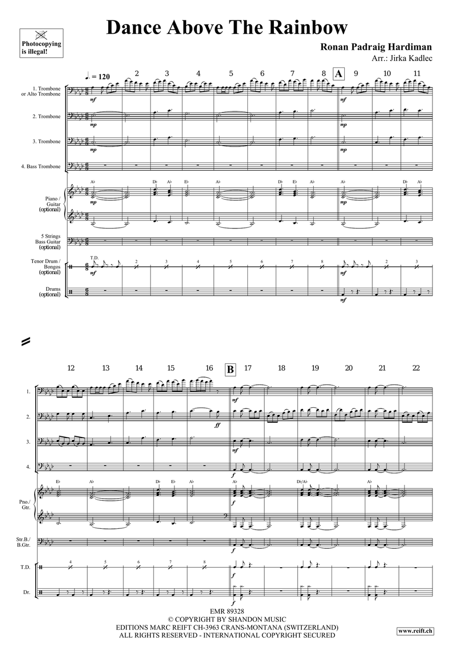 Dance Above The Rainbow Dance Above The Rainbow Trombone Quartet scores gallery preview page 3