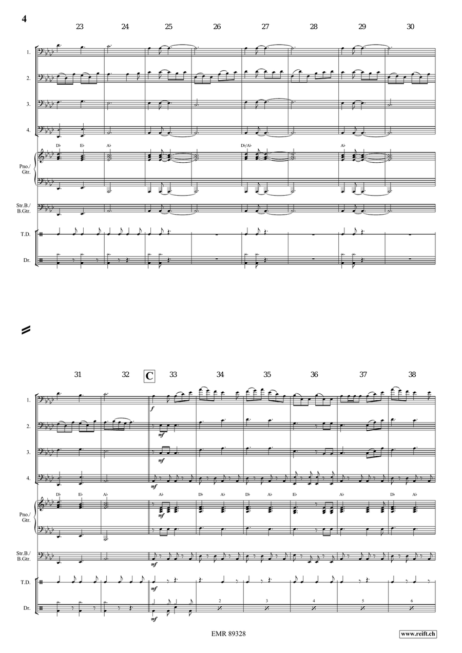 Dance Above The Rainbow Dance Above The Rainbow Trombone Quartet scores gallery preview page 4