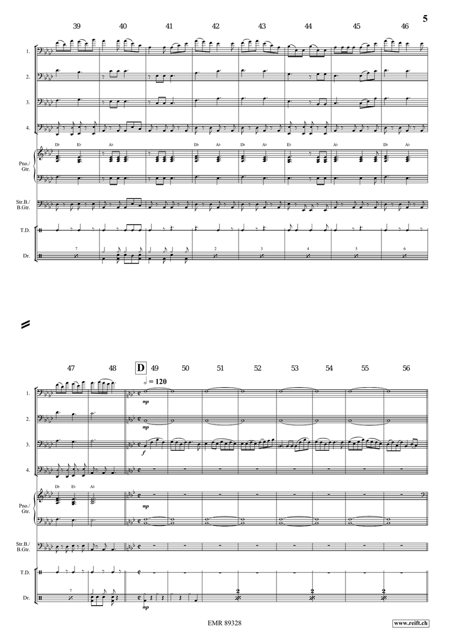 Dance Above The Rainbow Dance Above The Rainbow Trombone Quartet scores gallery preview page 5