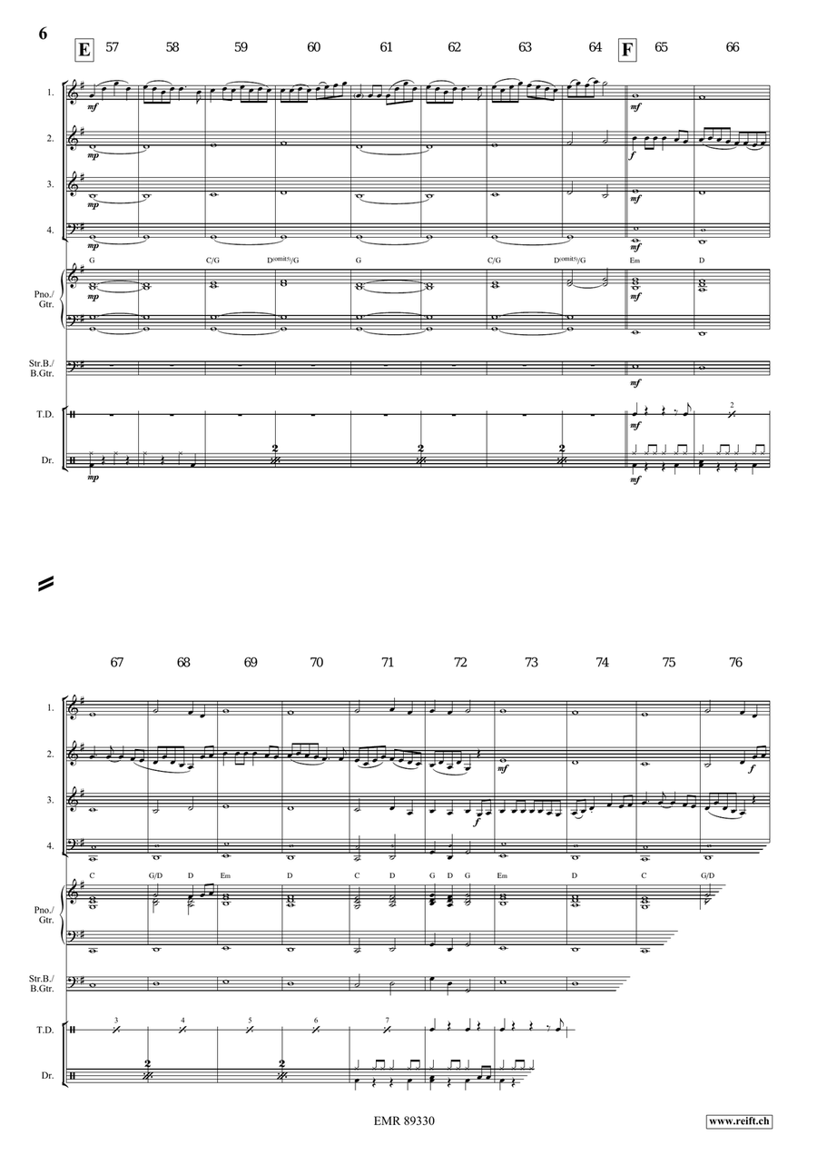 Dance Above The Rainbow Dance Above The Rainbow Brass Quartet scores gallery preview page 6