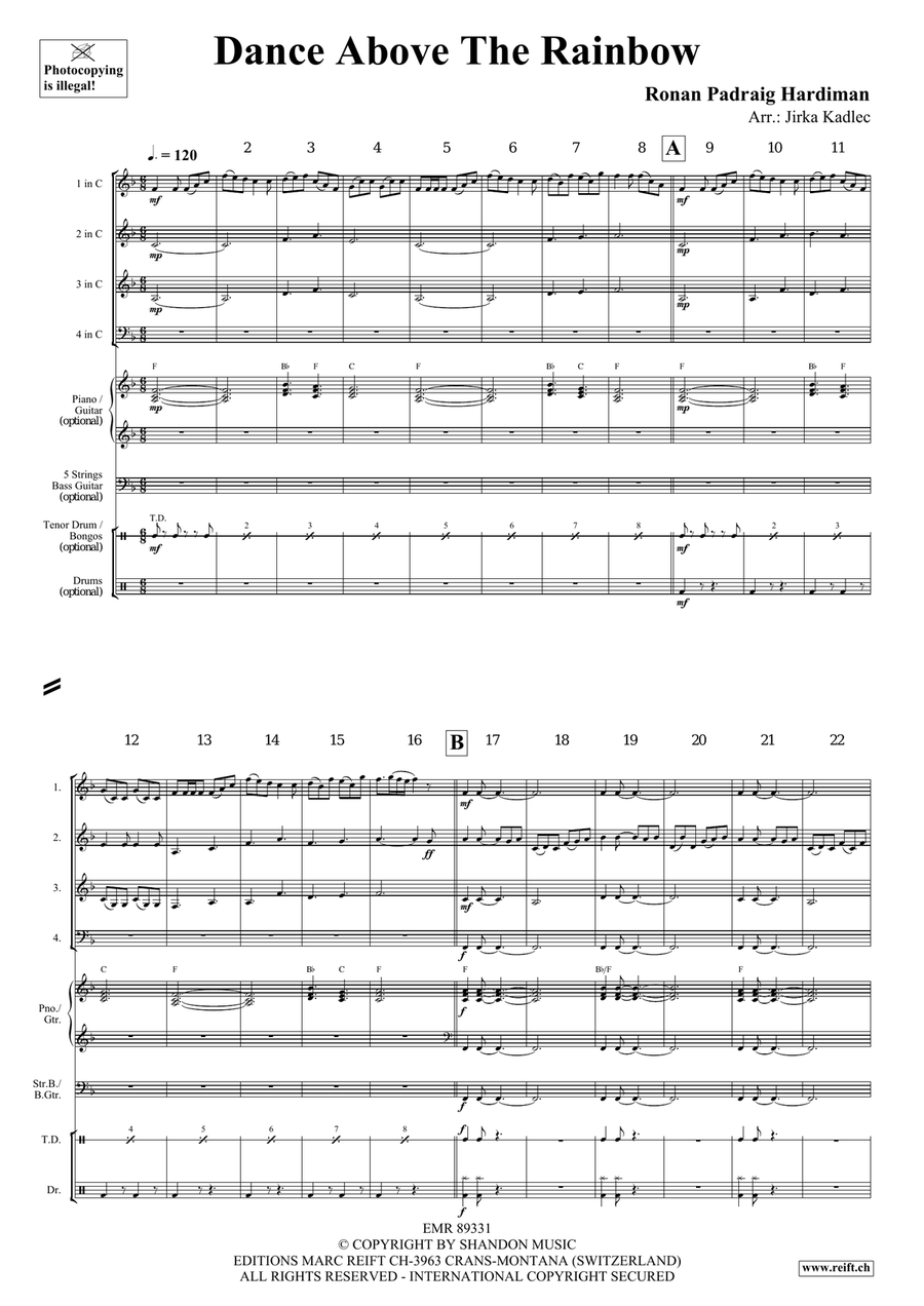 Dance Above The Rainbow Dance Above The Rainbow Woodwind Quartet scores gallery preview page 3