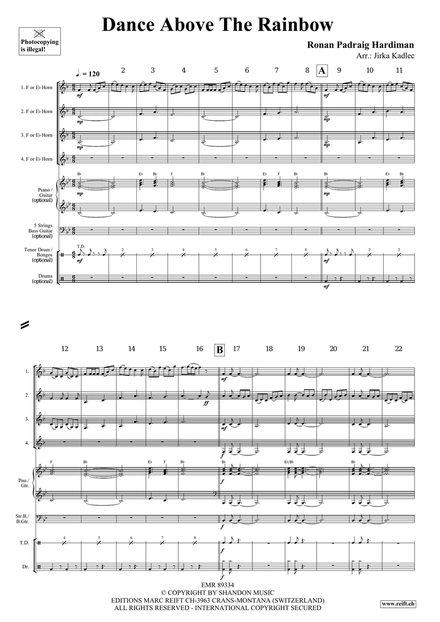 Dance Above The Rainbow Dance Above The Rainbow Horn scores gallery preview page 3