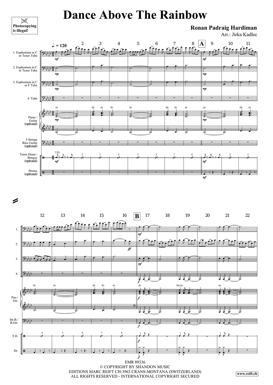 Dance Above The Rainbow Dance Above The Rainbow Tuba Quartet scores gallery preview page 3