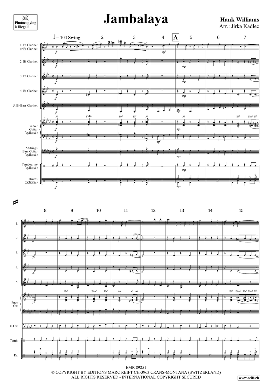 Jambalaya Jambalaya Clarinet Quintet scores gallery preview page 3