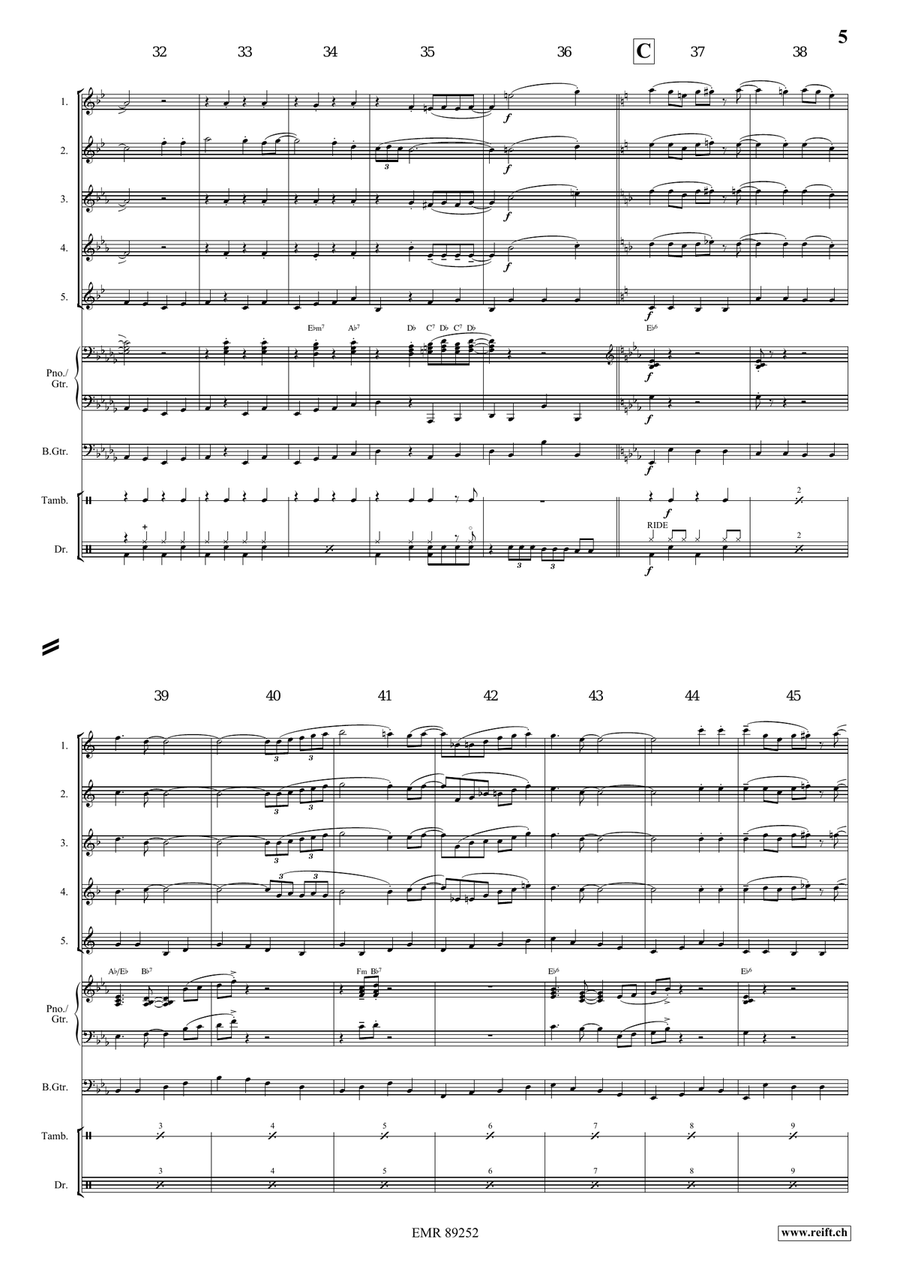 Jambalaya Saxophone Quintet scores gallery preview page 5