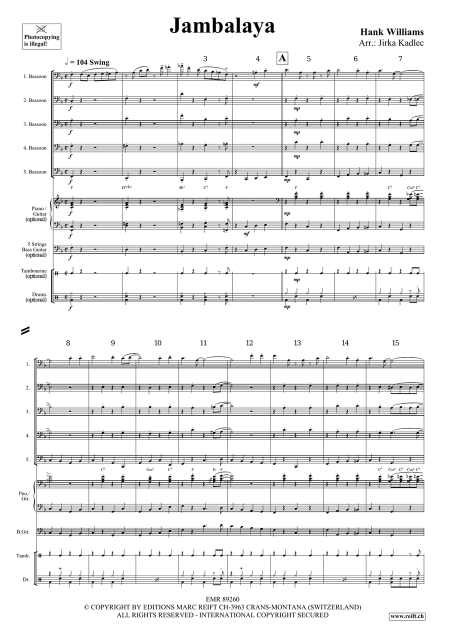 Jambalaya Jambalaya Bassoon scores gallery preview page 3