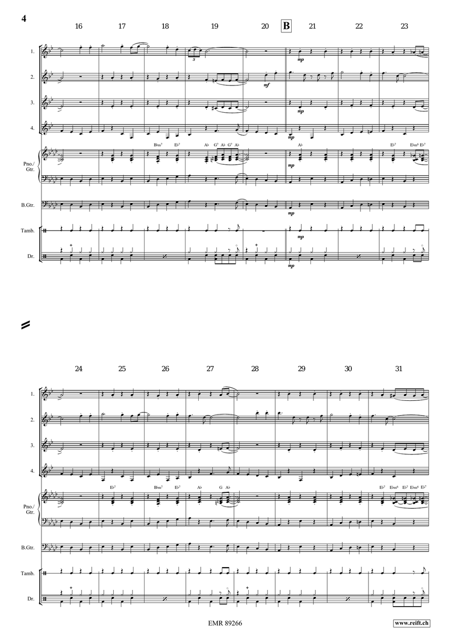Jambalaya Clarinet Quartet scores gallery preview page 4