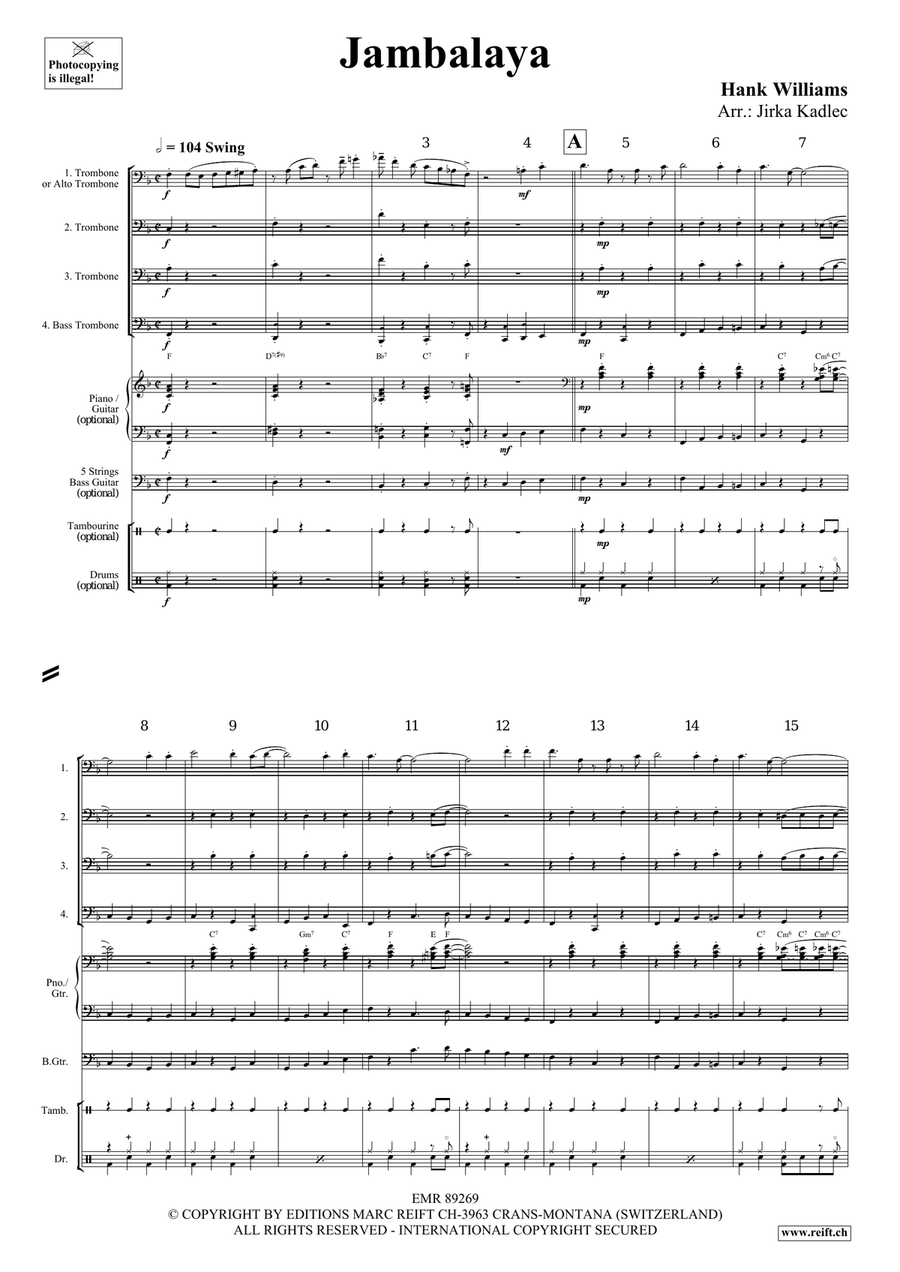 Jambalaya Trombone Quartet scores gallery preview page 3