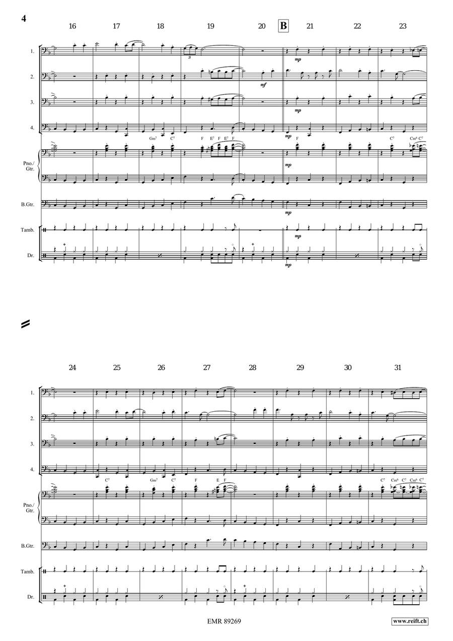 Jambalaya Trombone Quartet scores gallery preview page 4