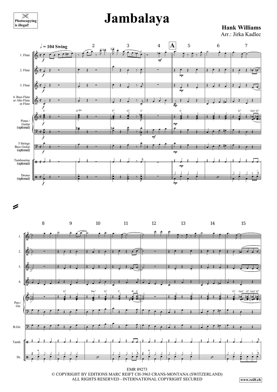 Jambalaya Jambalaya Flute Quartet scores gallery preview page 3