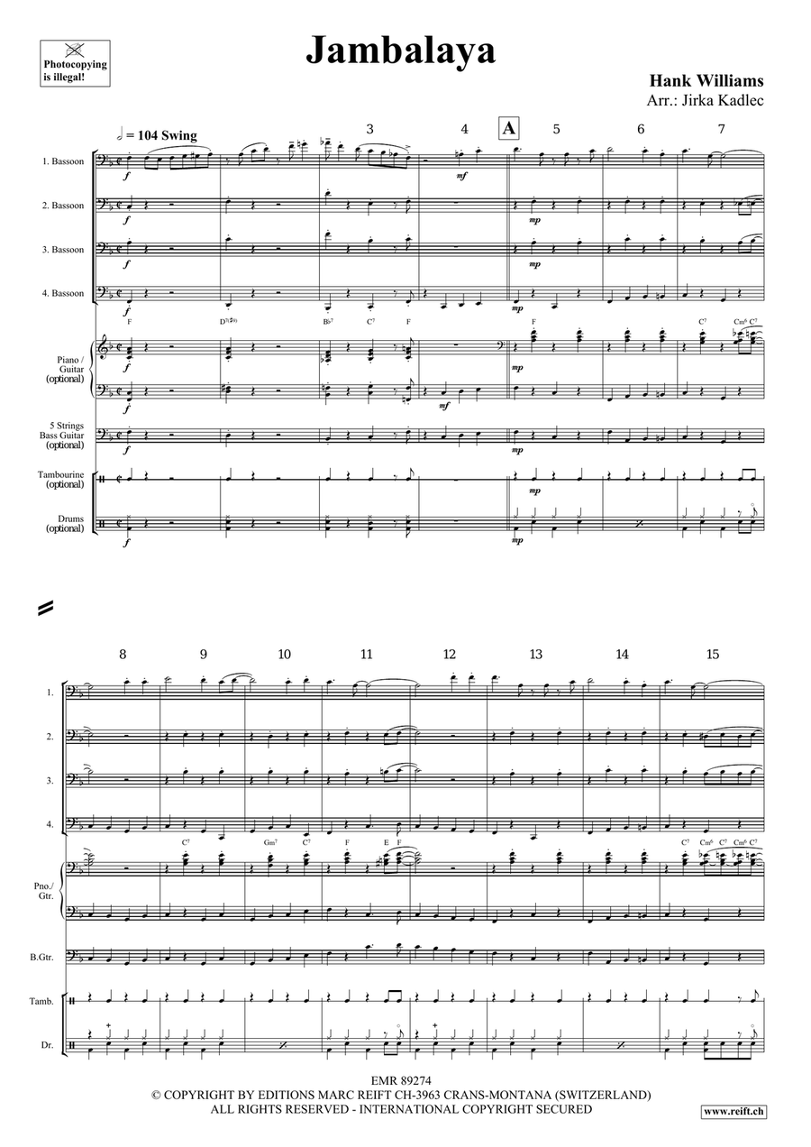 Jambalaya Jambalaya Bassoon Quartet scores gallery preview page 3