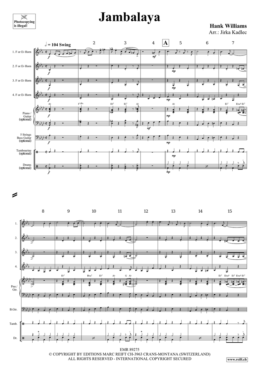 Jambalaya Jambalaya Horn scores gallery preview page 3