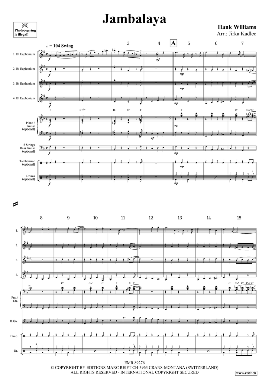 Jambalaya Jambalaya Euphonium Quartet scores gallery preview page 3