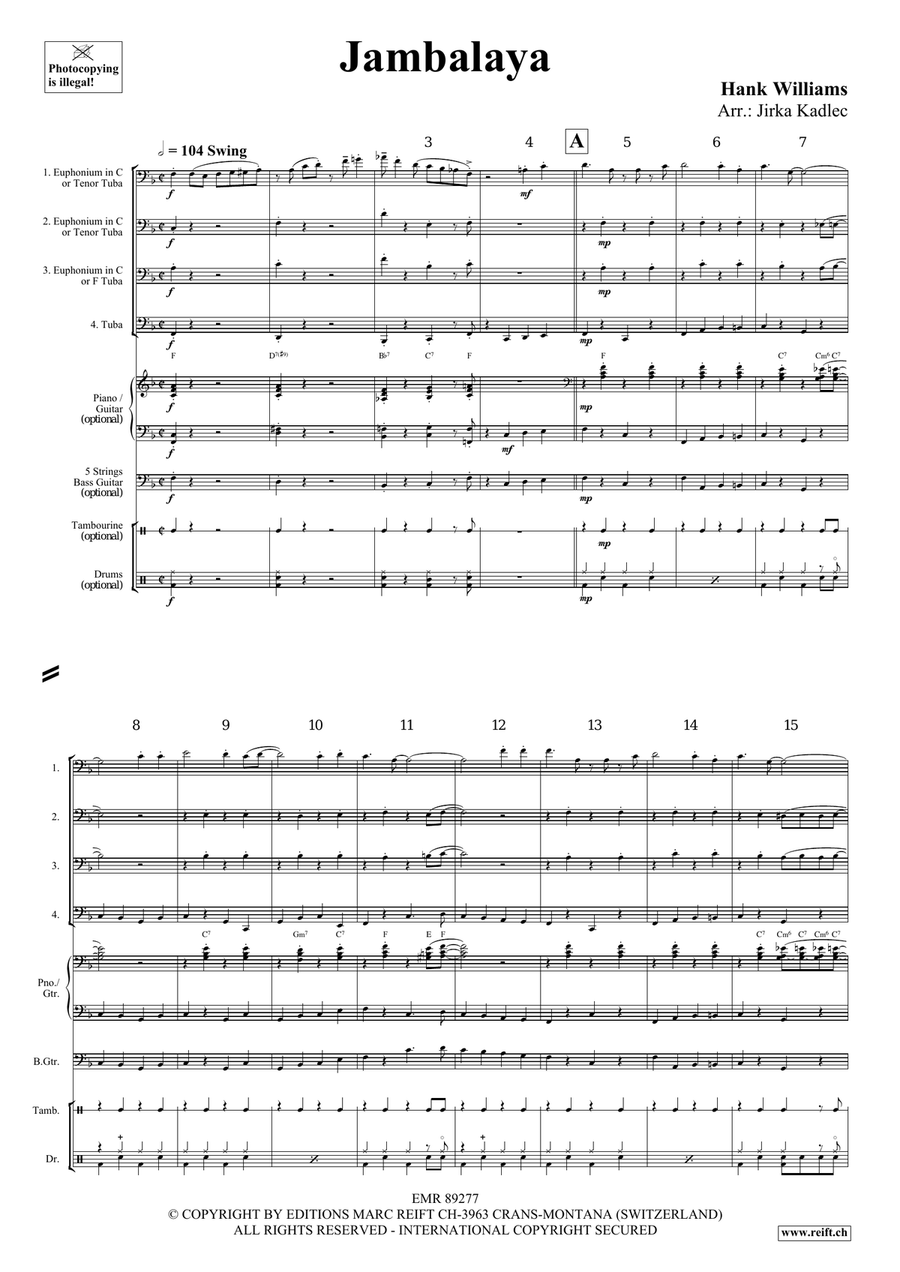 Jambalaya Jambalaya Tuba Quartet scores gallery preview page 3