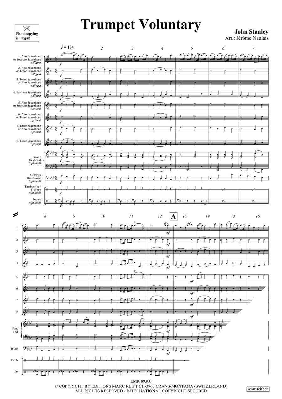Trumpet Voluntary Trumpet Voluntary Saxophone scores gallery preview page 4