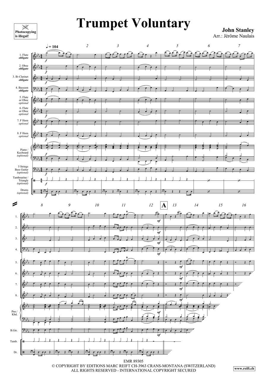 Trumpet Voluntary Trumpet Voluntary Woodwind Ensemble scores gallery preview page 4